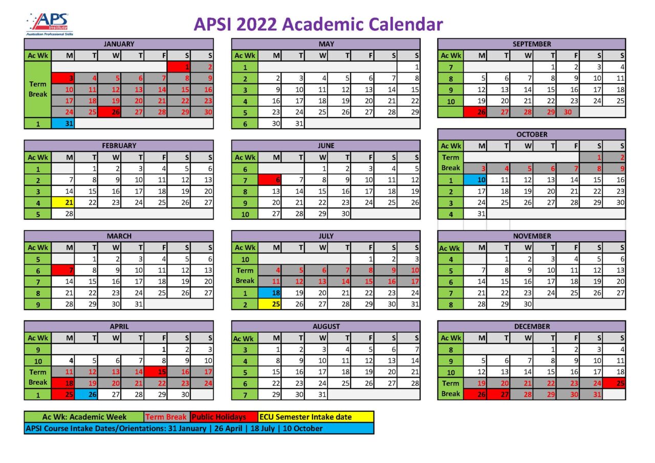 Academic Calendar - APSI